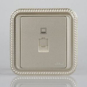 T&J天基經典系列香檳色RJ45超五類模塊面板評測 家居網絡實用的優雅升級